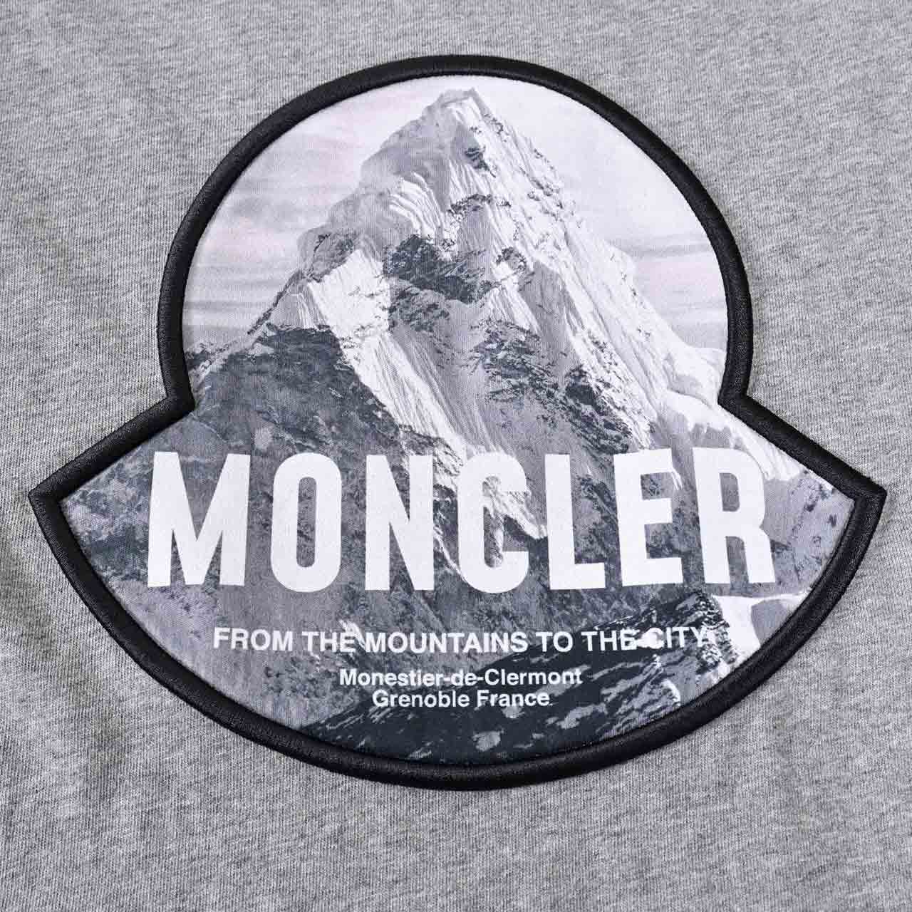 モンクレール MONCLER クルーネック半袖Tシャツ 8C01124 8390Y 984 グレー メンズ 【ラスト1点 XXLサイズ】