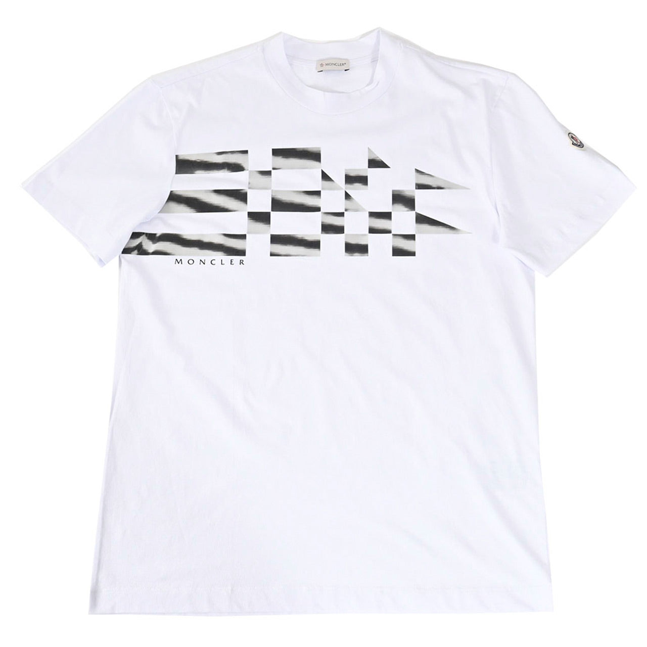 モンクレール MONCLER クルーネック半袖Tシャツ 8C00170 829H8 001 ホワイト メンズ 【ラスト1点 Mサイズ】
