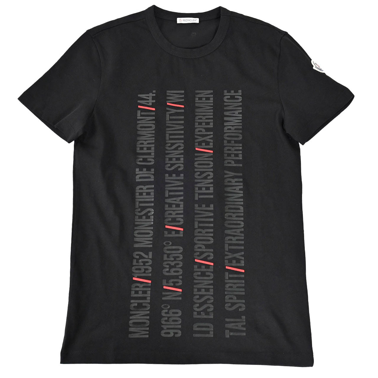 モンクレール MONCLER クルーネック半袖Tシャツ 8C00154 829H8 999 ブラック レディース 【ラスト1点 Sサイズ】