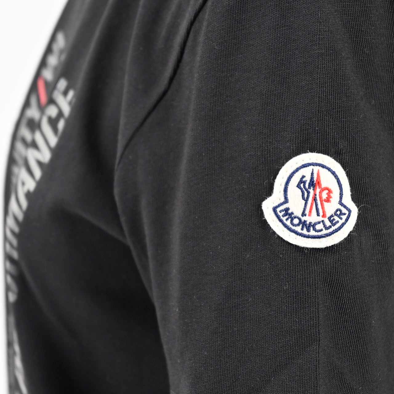 モンクレール MONCLER クルーネック半袖Tシャツ 8C00154 829H8 999 ブラック レディース 【ラスト1点 Sサイズ】