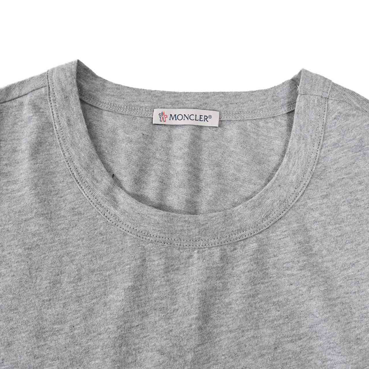 モンクレール MONCLER クルーネック半袖Tシャツ 8C01172 8390Y 984 グレー メンズ 【ラスト1点 Lサイズ】