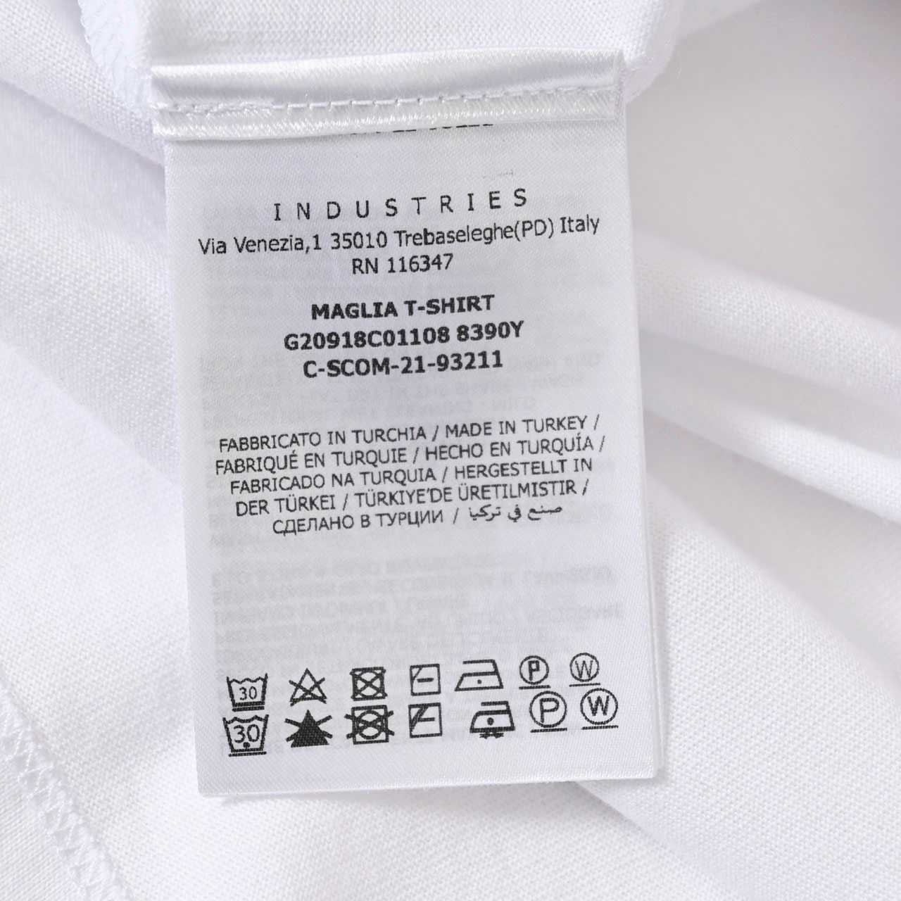 モンクレール MONCLER クルーネック半袖Tシャツ 8C01108 8390Y 001 ホワイト メンズ 【ラスト1点 Mサイズ】