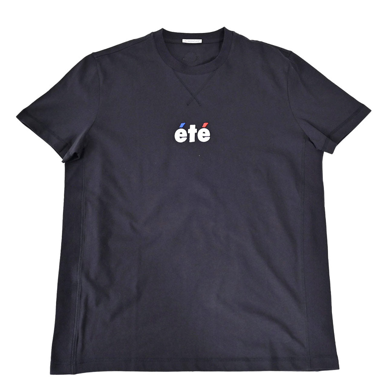 モンクレール MONCLER クルーネック半袖Tシャツ 8C01136 8390Y 773 ネイビー メンズ 【ラスト1点 Lサイズ】