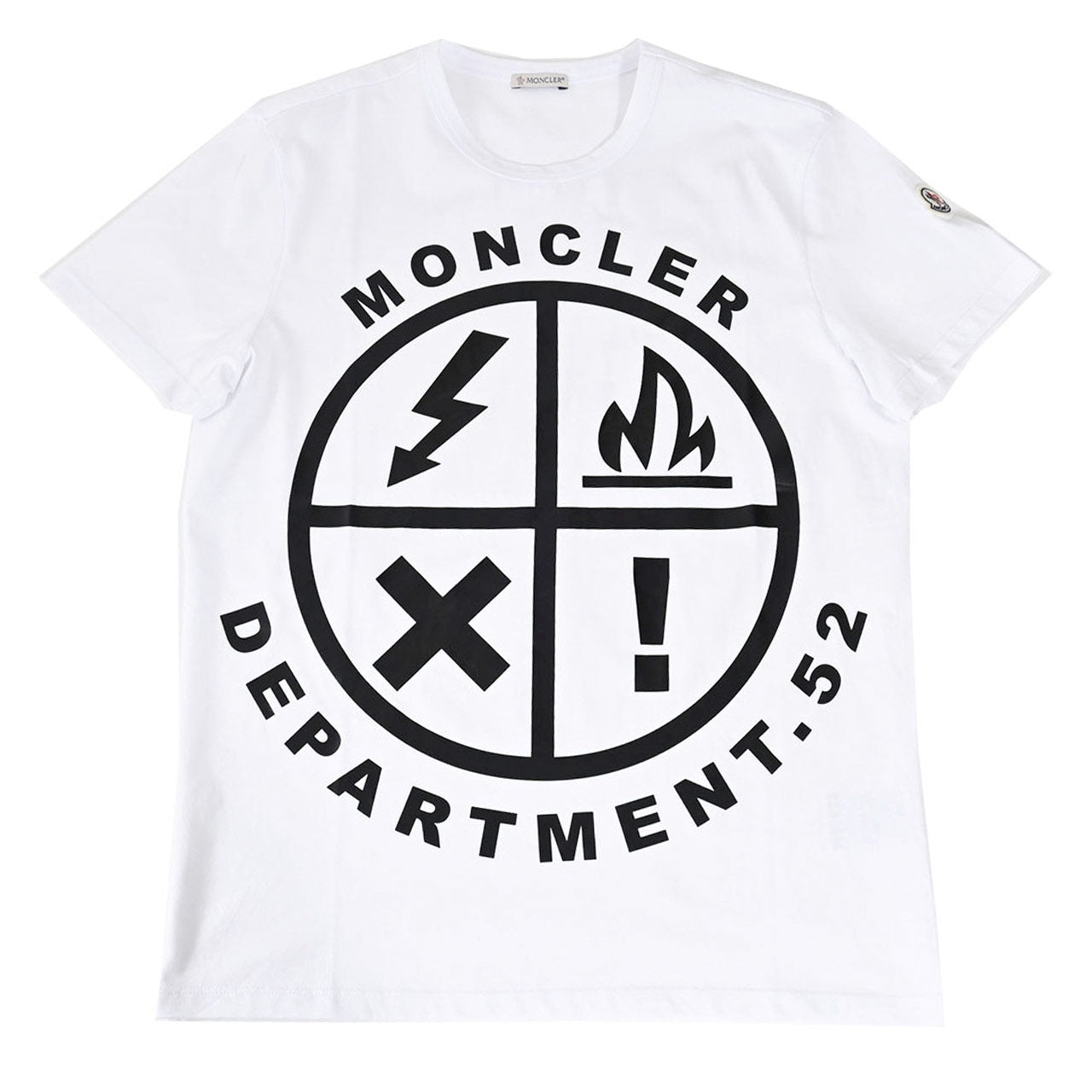モンクレール MONCLER クルーネック半袖Tシャツ 8C00144 829H8 001 ホワイト メンズ 【ラスト1点 Lサイズ】