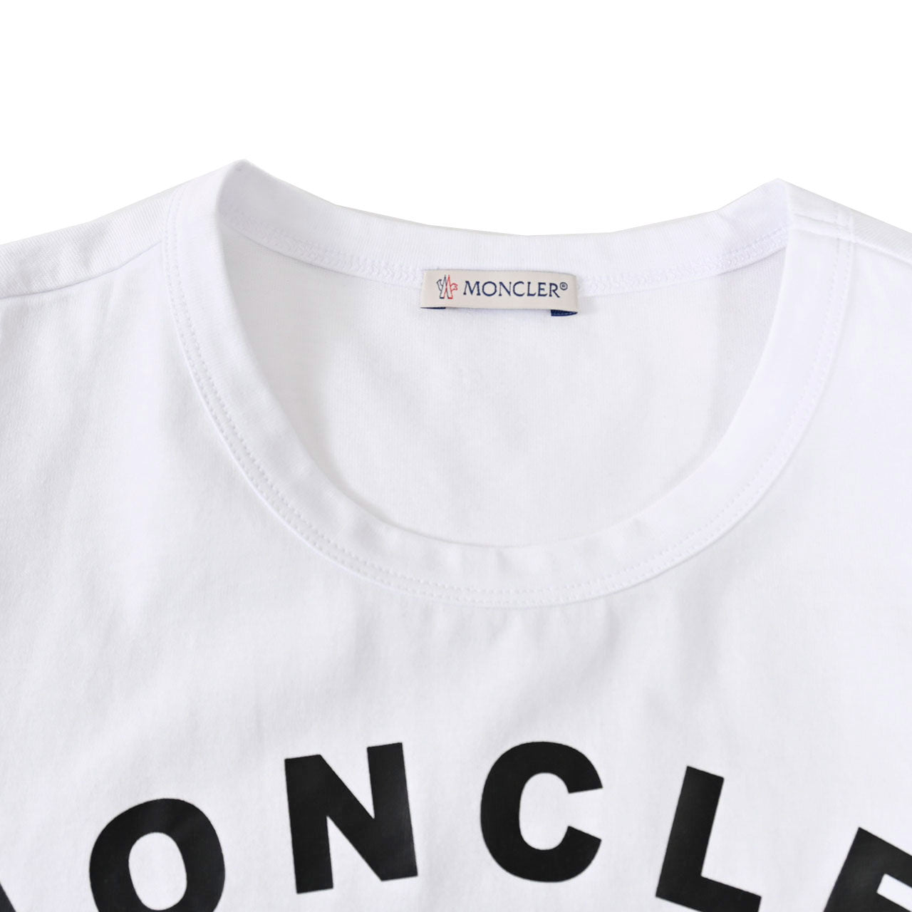 モンクレール MONCLER クルーネック半袖Tシャツ 8C00144 829H8 001 ホワイト メンズ 【ラスト1点 Lサイズ】