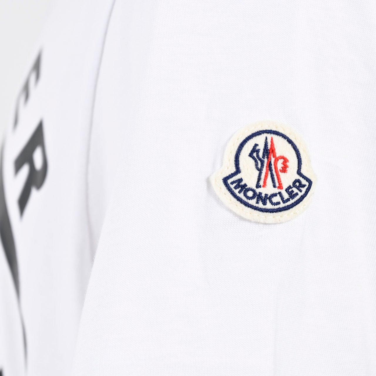 モンクレール MONCLER クルーネック半袖Tシャツ 8C00144 829H8 001 ホワイト メンズ 【ラスト1点 Lサイズ】