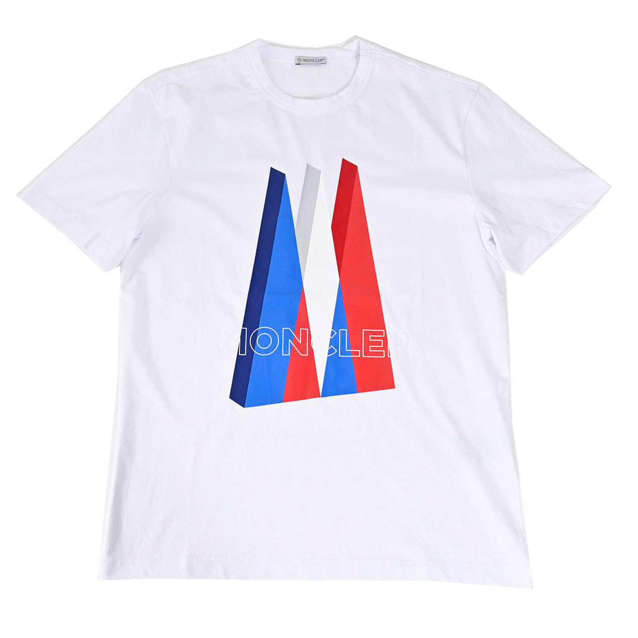 モンクレール MONCLER クルーネック半袖Tシャツ 8C01148 8390Y 001 ホワイト 年秋冬 メンズ