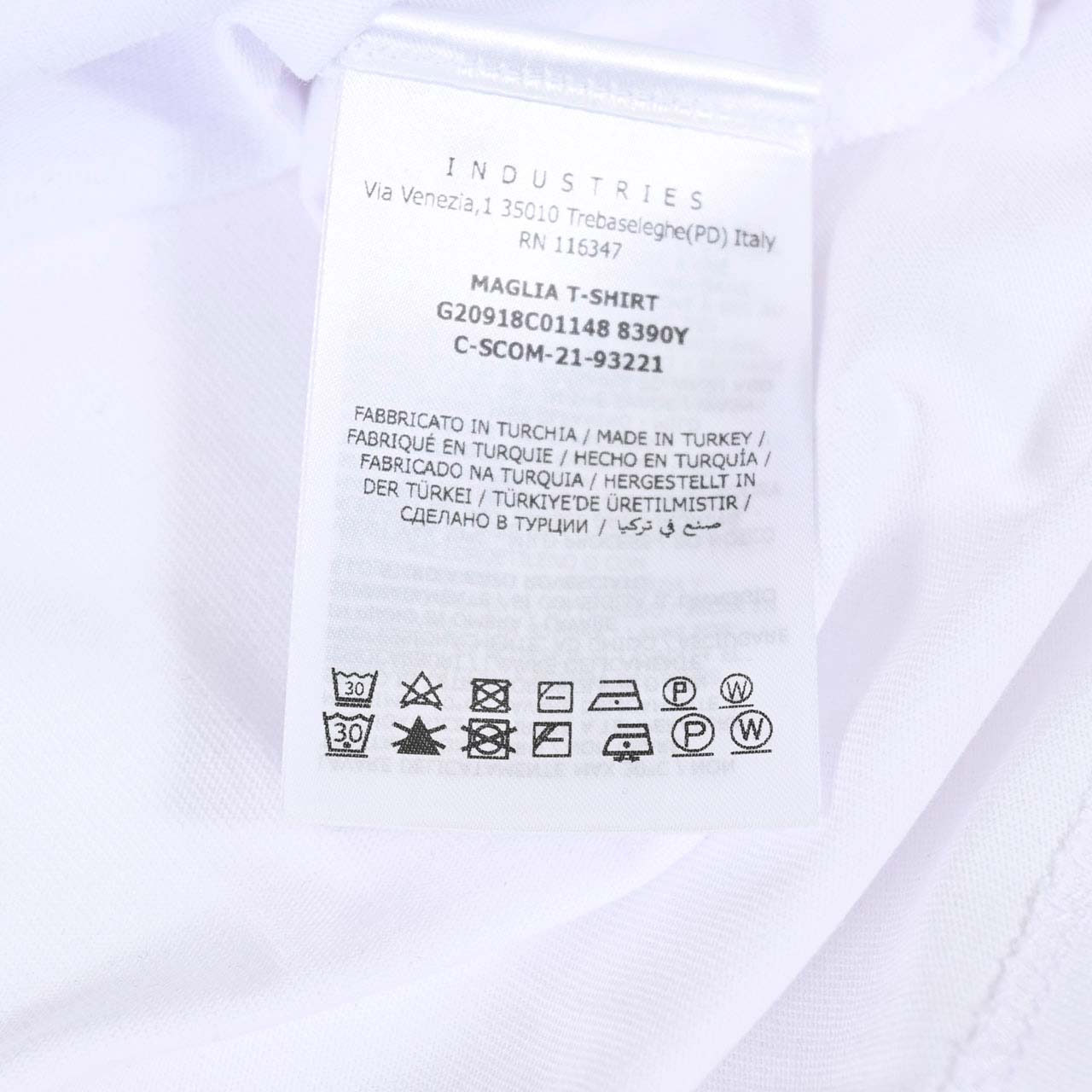 モンクレール MONCLER クルーネック半袖Tシャツ 8C01148 8390Y 001 ホワイト メンズ 【ラスト1点 Sサイズ】