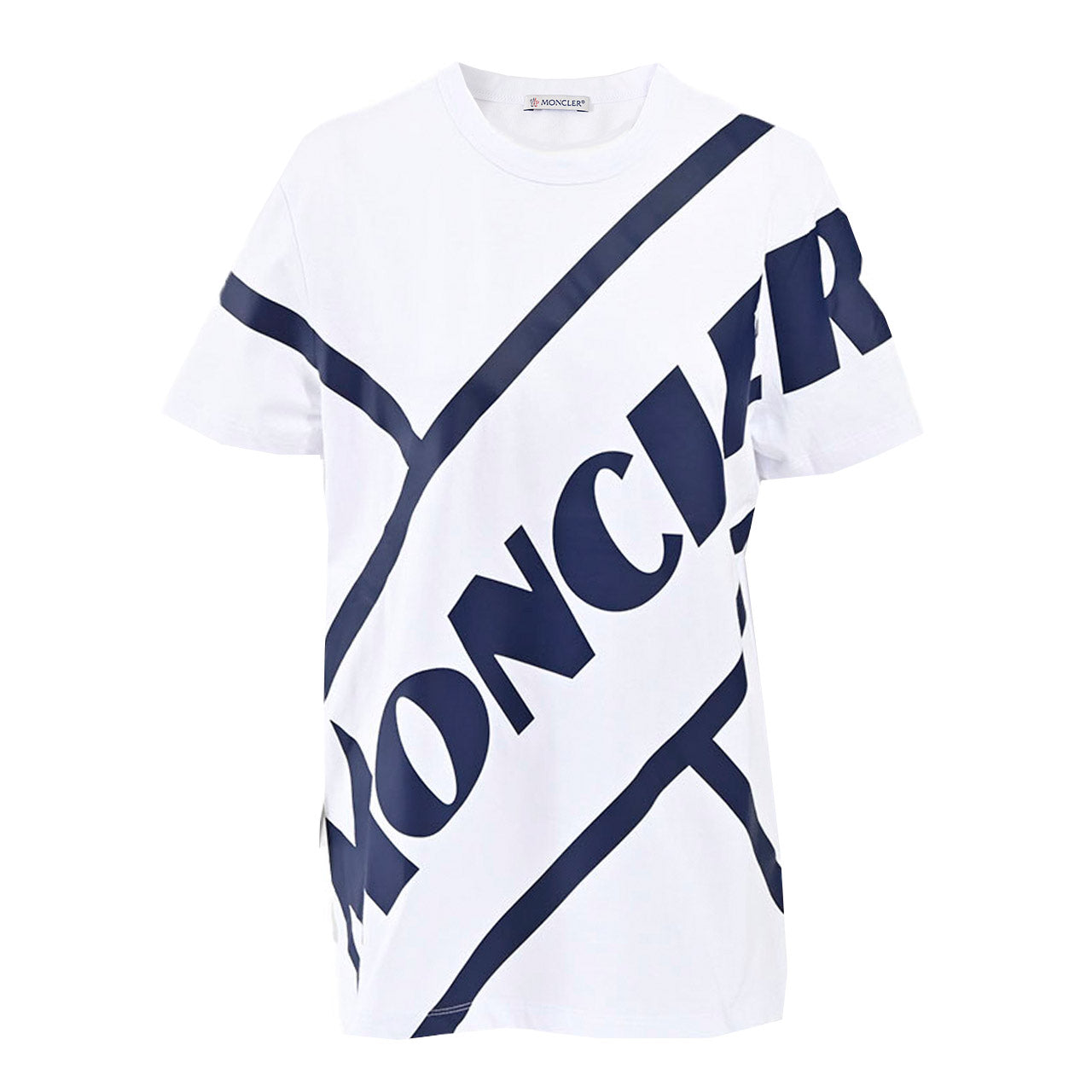 モンクレール MONCLER クルーネック半袖Tシャツ 8C00148 829H8 001 ホワイト レディース 【ラスト1点 Sサイズ】
