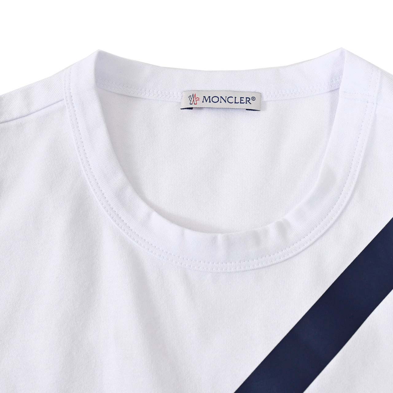 モンクレール MONCLER クルーネック半袖Tシャツ 8C00148 829H8 001 ホワイト レディース 【ラスト1点 Sサイズ】