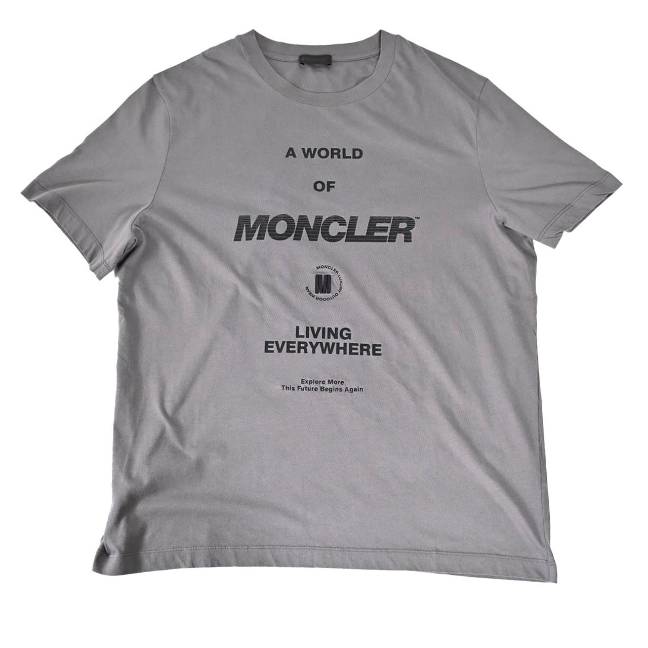 モンクレール MONCLER クルーネック半袖Tシャツ 8C00152 829H8 984 グレー メンズ 【ラスト1点 Lサイズ】