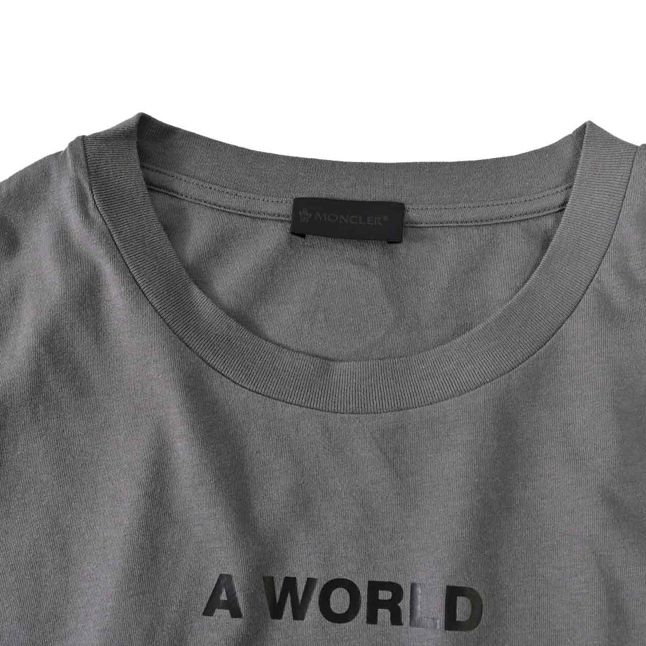 モンクレール MONCLER クルーネック半袖Tシャツ 8C00152 829H8 984 グレー メンズ 【ラスト1点 Lサイズ】