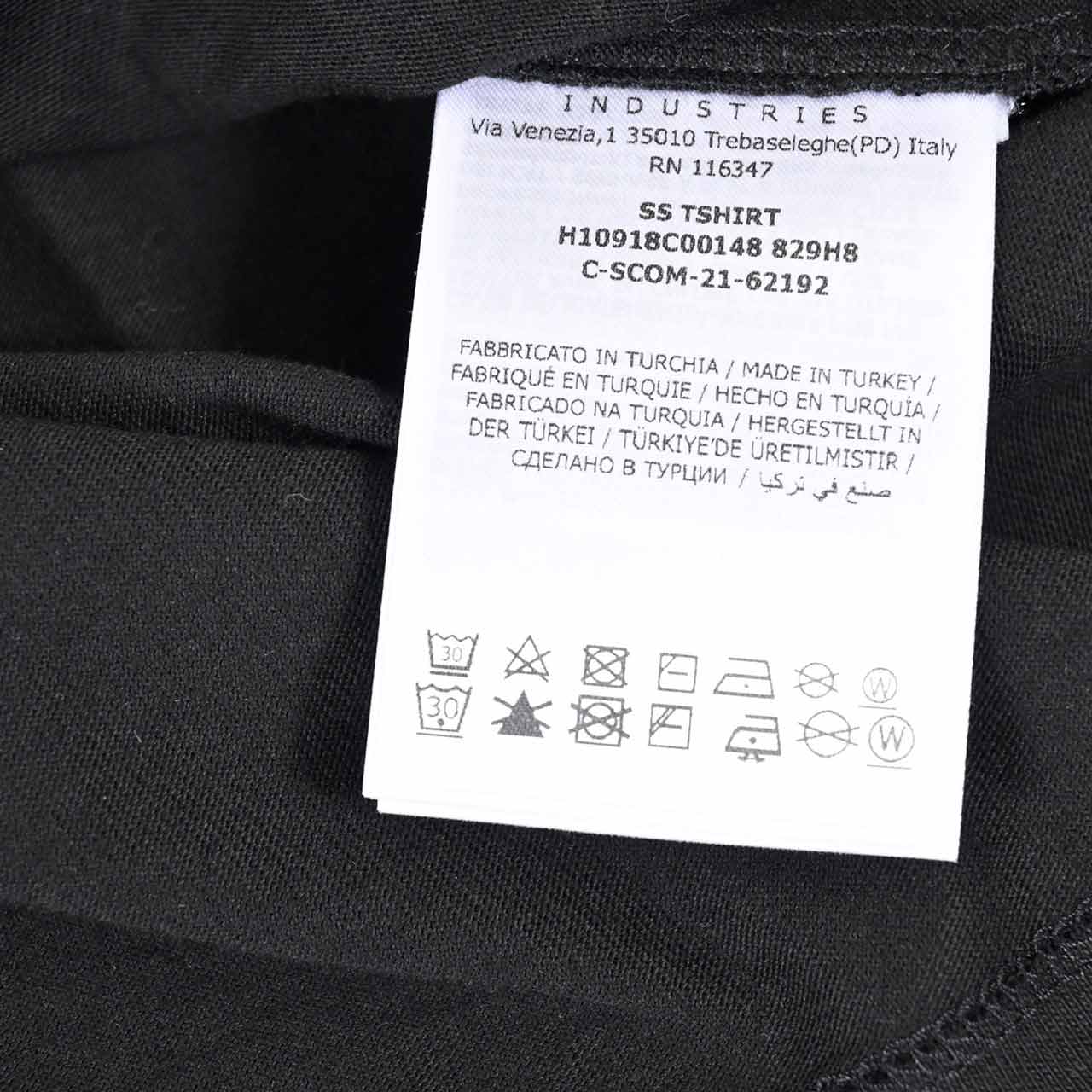 モンクレール MONCLER クルーネック半袖Tシャツ 8C00148 829H8 999 ブラック レディース 【ラスト1点 Mサイズ】
