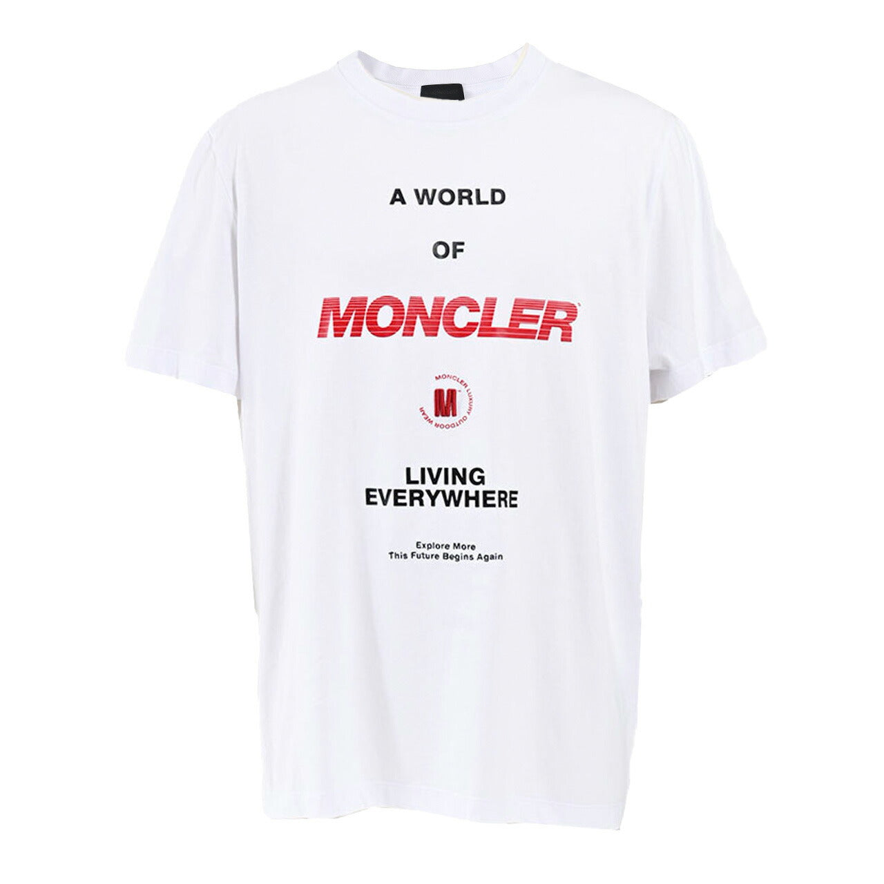 モンクレール MONCLER クルーネック半袖Tシャツ 8C00152 829H8 001 ホワイト メンズ 【ラスト1点 Lサイズ】