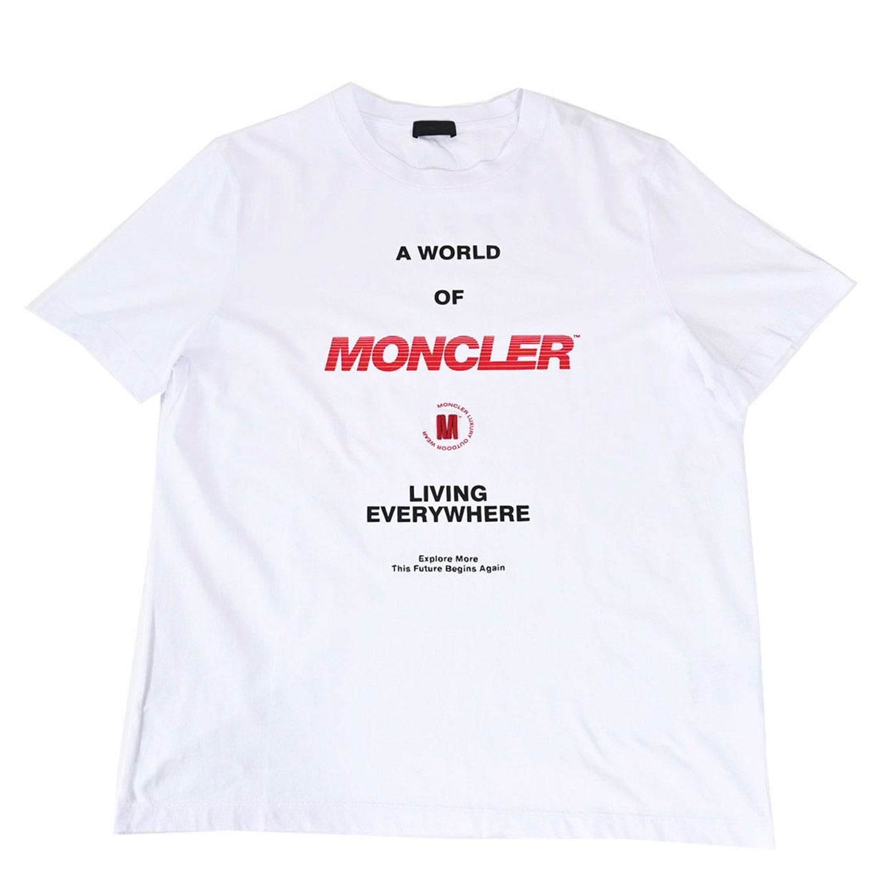 モンクレール MONCLER クルーネック半袖Tシャツ 8C00152 829H8 001 ホワイト メンズ 【ラスト1点 Lサイズ】