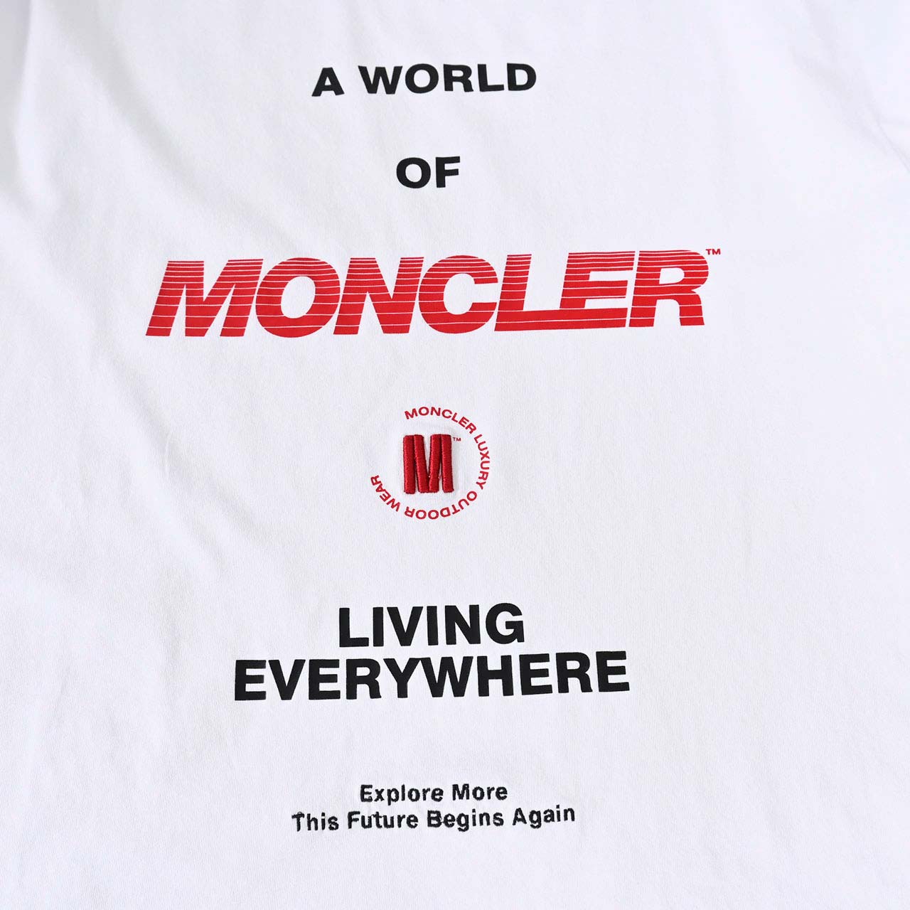 モンクレール MONCLER クルーネック半袖Tシャツ 8C00152 829H8 001 ホワイト メンズ 【ラスト1点 Lサイズ】