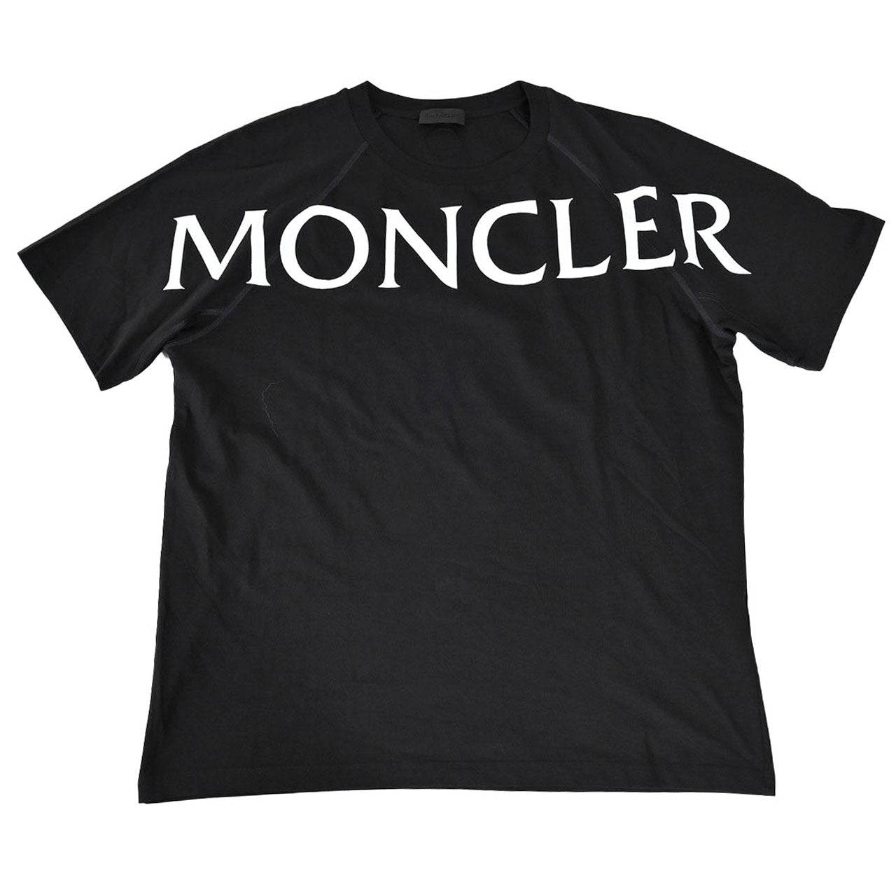 モンクレール MONCLER クルーネック半袖Tシャツ 8C01112 8390Y 999 ブラック メンズ 【ラスト1点 Lサイズ】