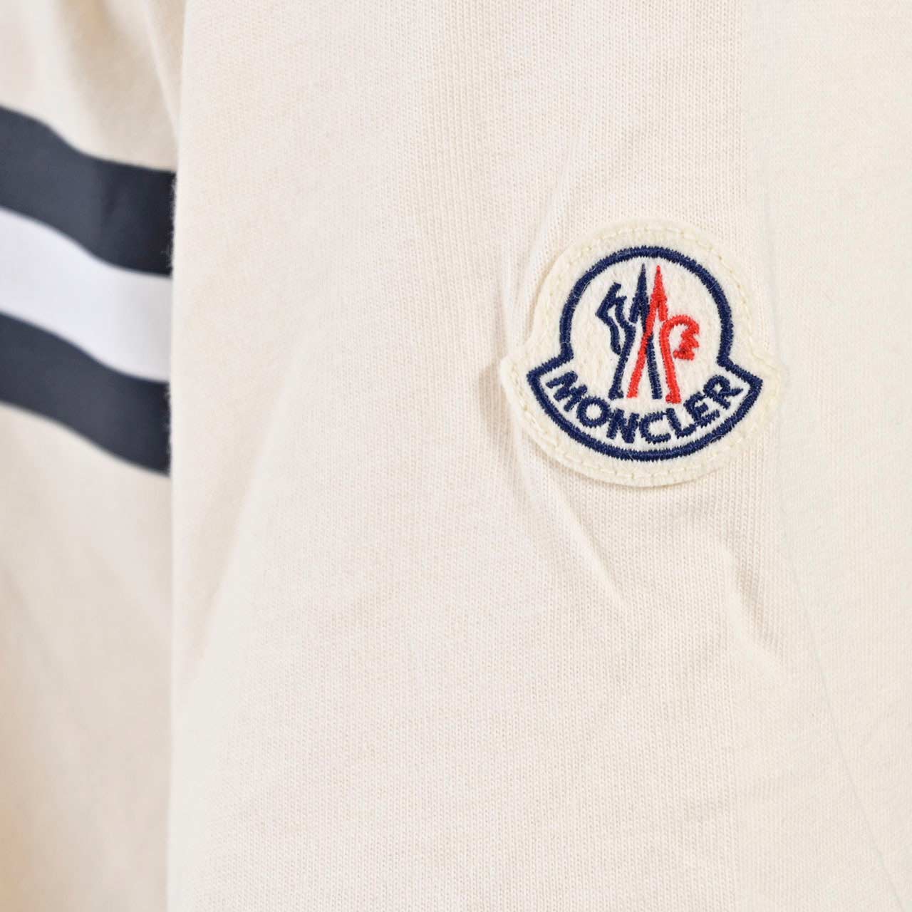 モンクレール MONCLER クルーネック半袖Tシャツ G2 091 8C00001 8390T 002 クリーム メンズ 【ラスト1点 Lサイズ】