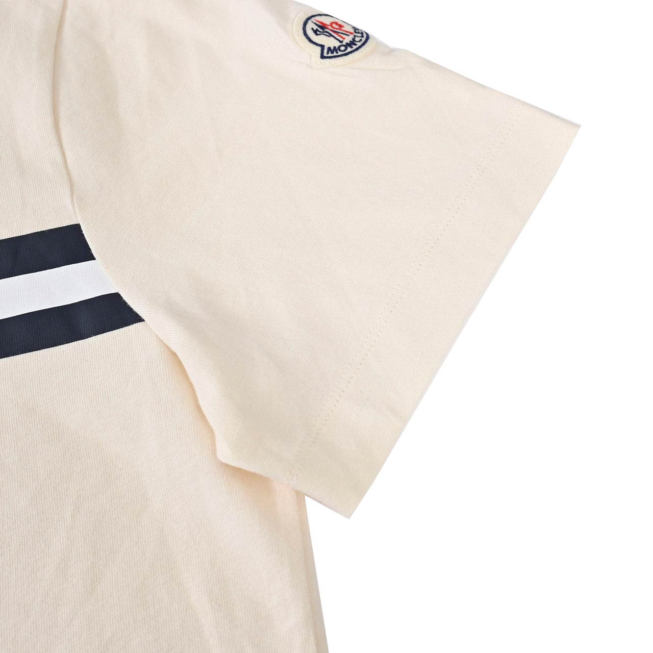 モンクレール MONCLER クルーネック半袖Tシャツ G2 091 8C00001 8390T 002 クリーム メンズ 【ラスト1点 Lサイズ】