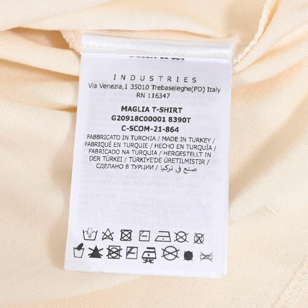 モンクレール MONCLER クルーネック半袖Tシャツ G2 091 8C00001 8390T 002 クリーム メンズ 【ラスト1点 Lサイズ】