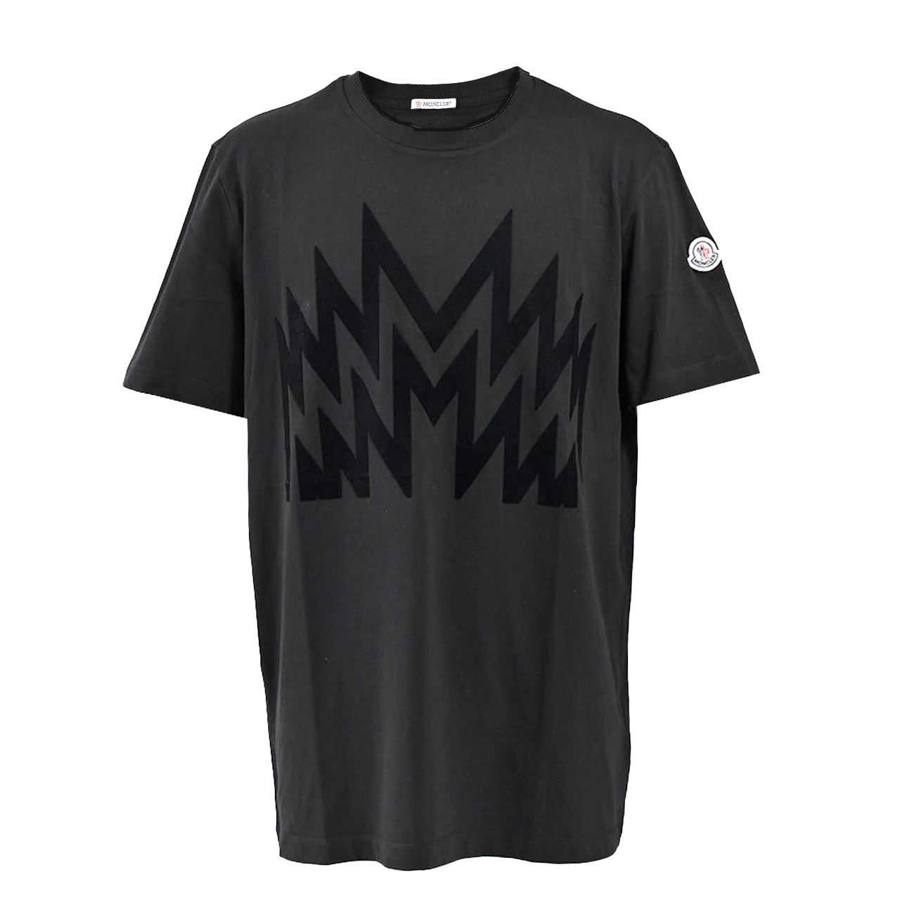 モンクレール MONCLER クルーネック半袖Tシャツ 8C00006 8390T 999 ブラック メンズ 【ラスト1点 XLサイズ】