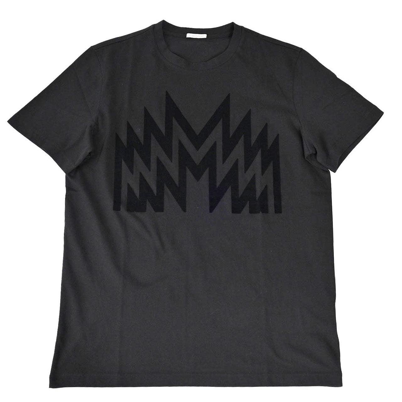モンクレール MONCLER クルーネック半袖Tシャツ 8C00006 8390T 999 ブラック メンズ 【ラスト1点 XLサイズ】