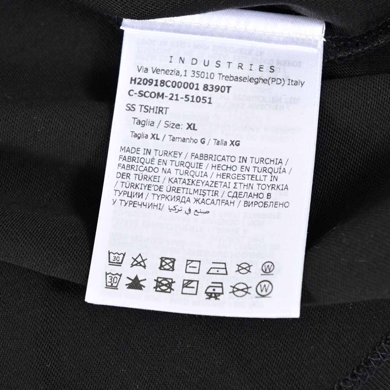 モンクレール MONCLER クルーネック半袖Tシャツ 8C00006 8390T 999 ブラック メンズ 【ラスト1点 XLサイズ】