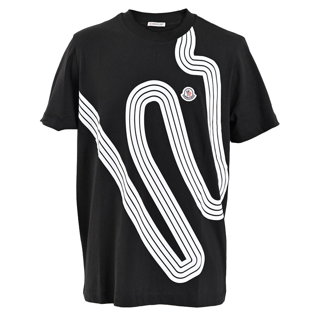 【50%OFF】 モンクレール MONCLER Tシャツ 8C01100 8390Y 999 ブラック メンズ 【ラスト1点 Sサイズ】