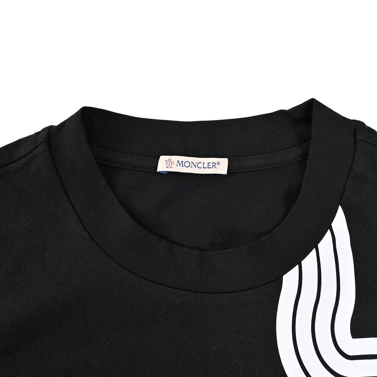 【50%OFF】 モンクレール MONCLER Tシャツ 8C01100 8390Y 999 ブラック メンズ 【ラスト1点 Sサイズ】