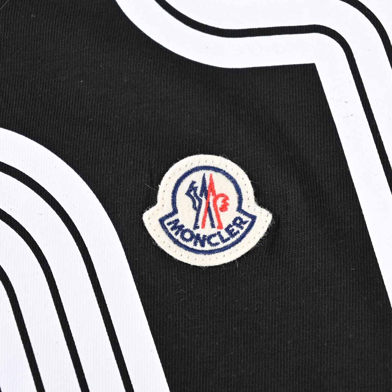 【50%OFF】 モンクレール MONCLER Tシャツ 8C01100 8390Y 999 ブラック メンズ 【ラスト1点 Sサイズ】