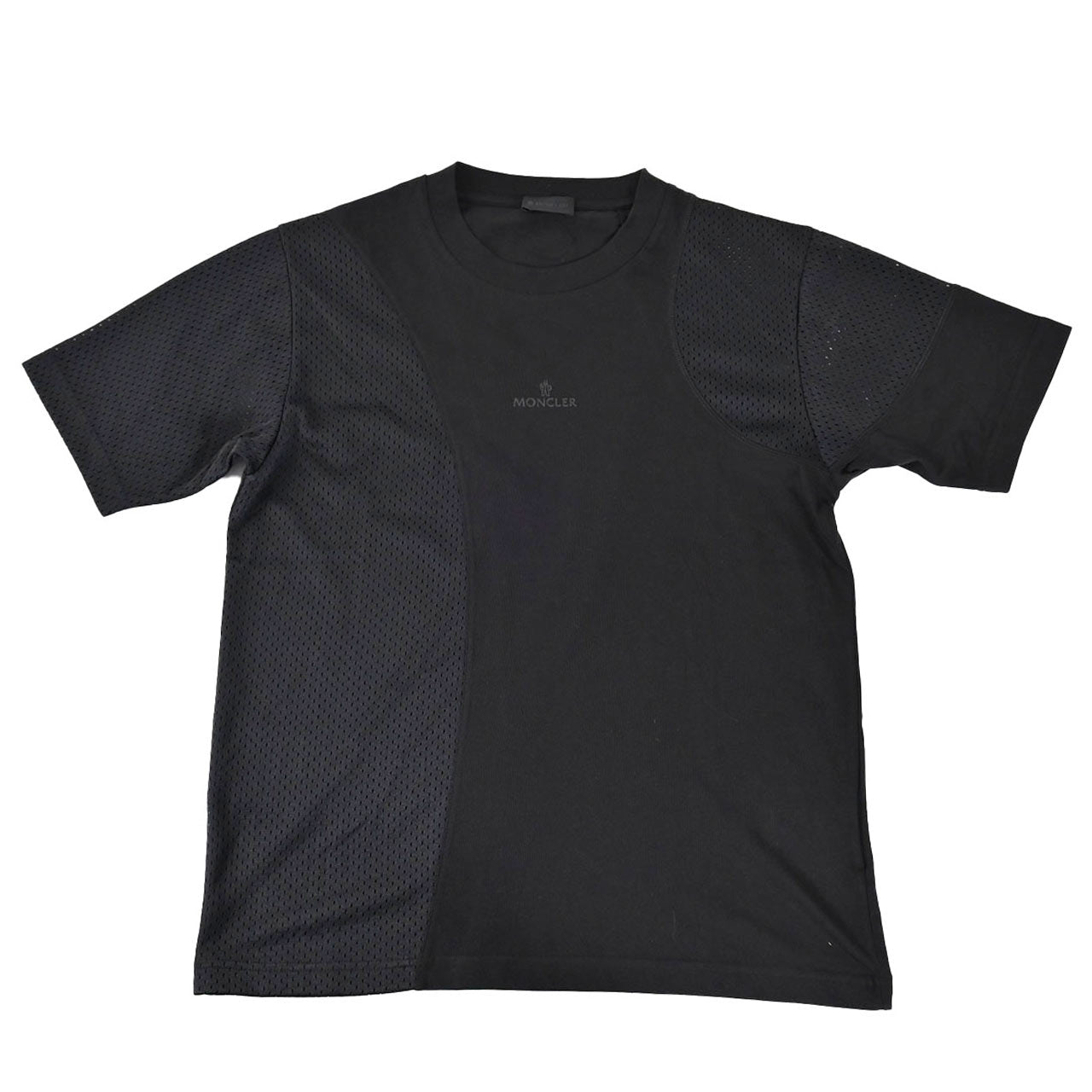 モンクレール MONCLER クルーネック半袖Tシャツ 8C01164 8390Y 999 ブラック メンズ レディース ユニセックス 細め
