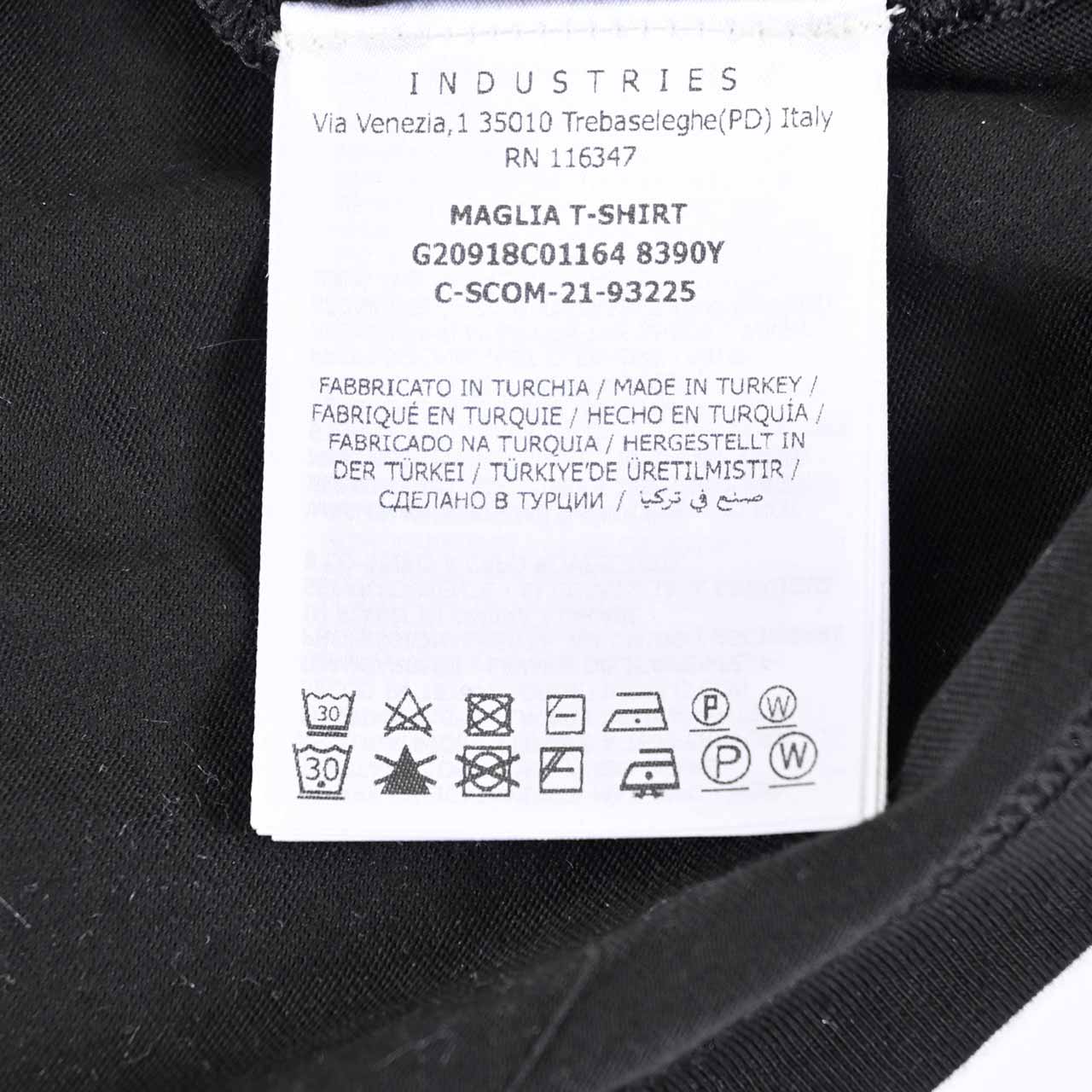 モンクレール MONCLER クルーネック半袖Tシャツ 8C01164 8390Y 999 ブラック メンズ レディース ユニセックス 細め