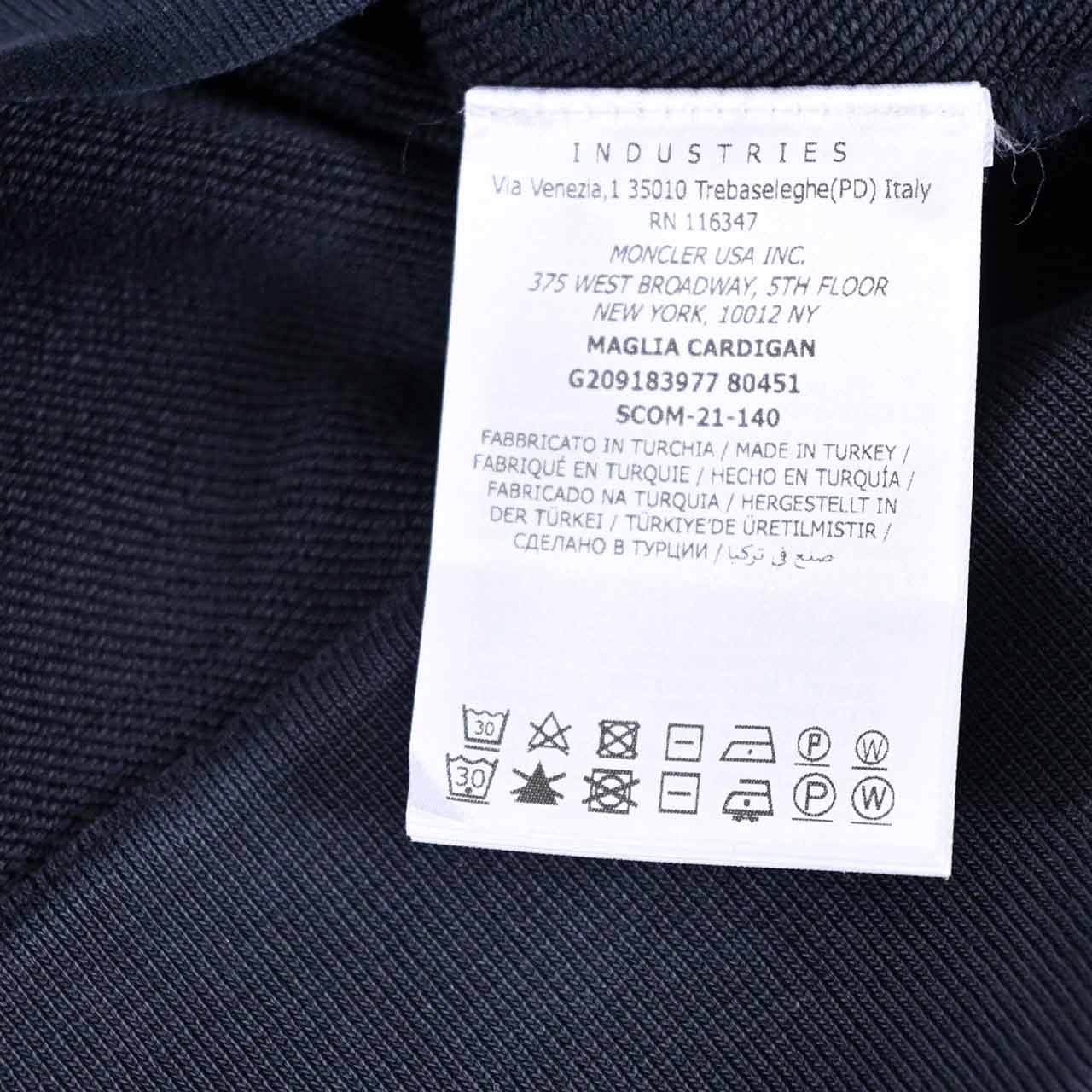モンクレール MONCLER ジップアップパーカー 83977 80451 742 ネイビー メンズ