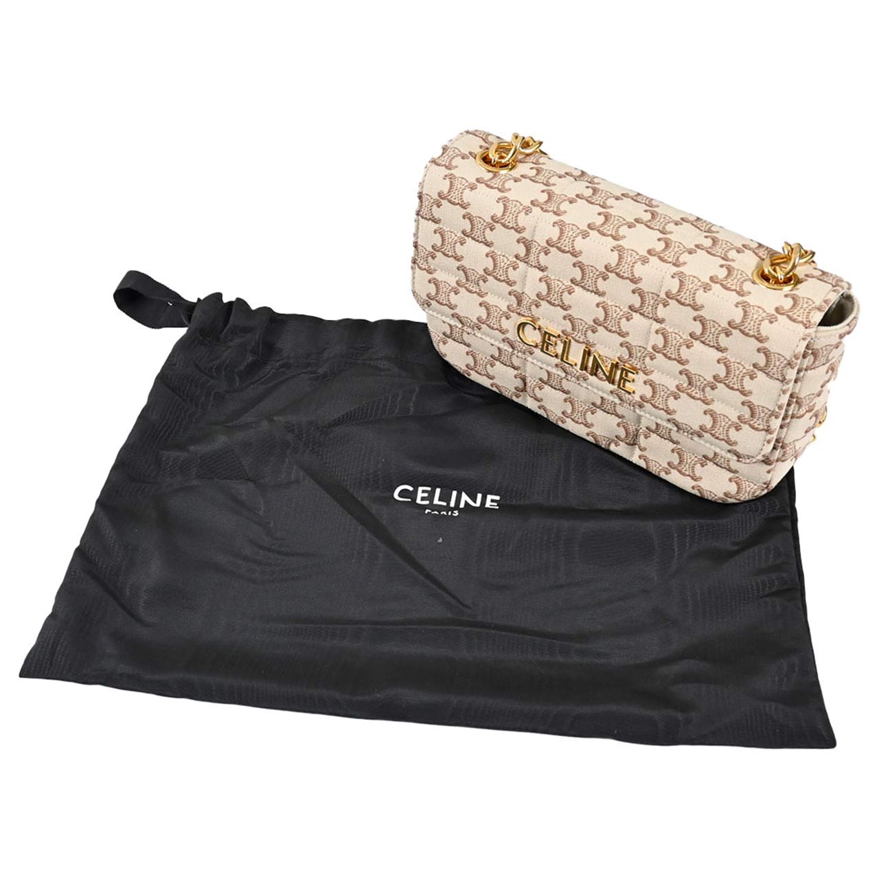 セリーヌ CELINE ショルダーバッグ マトラッセ モノグラム 11127 2EZ9 01BC 01BC ベージュ レディース