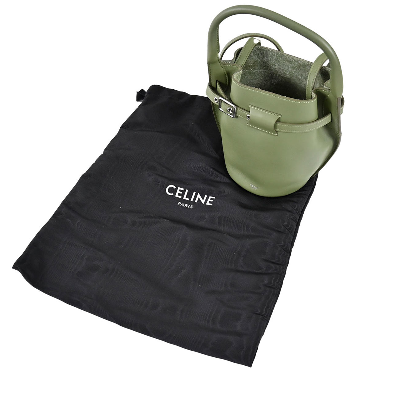 セリーヌ CELINE ショルダーバッグ ビッグバッグ ナノ バゲット 18724 3A4T 15LK 15LK グリーン レディース