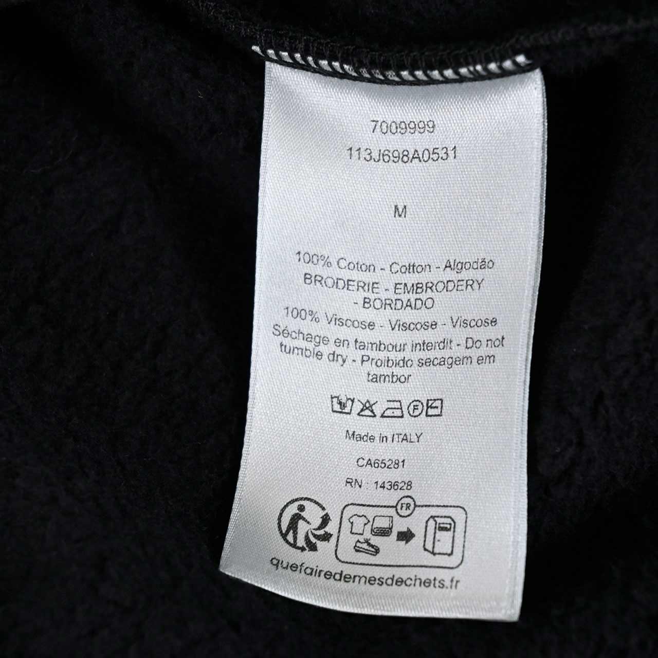 クリスチャンディオール CHRISTIAN DIOR パーカー 113J698A0531 989 ブラック メンズ