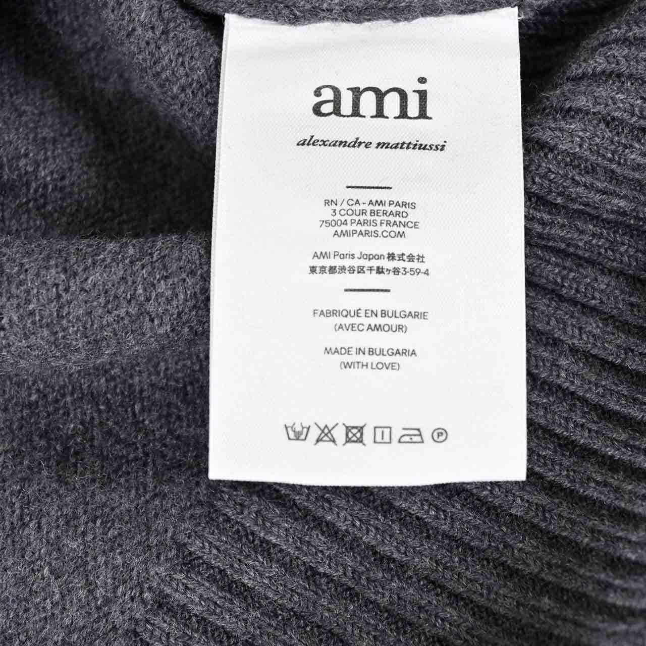 アミ AMI セーター UKS002.018 067 グレー メンズ