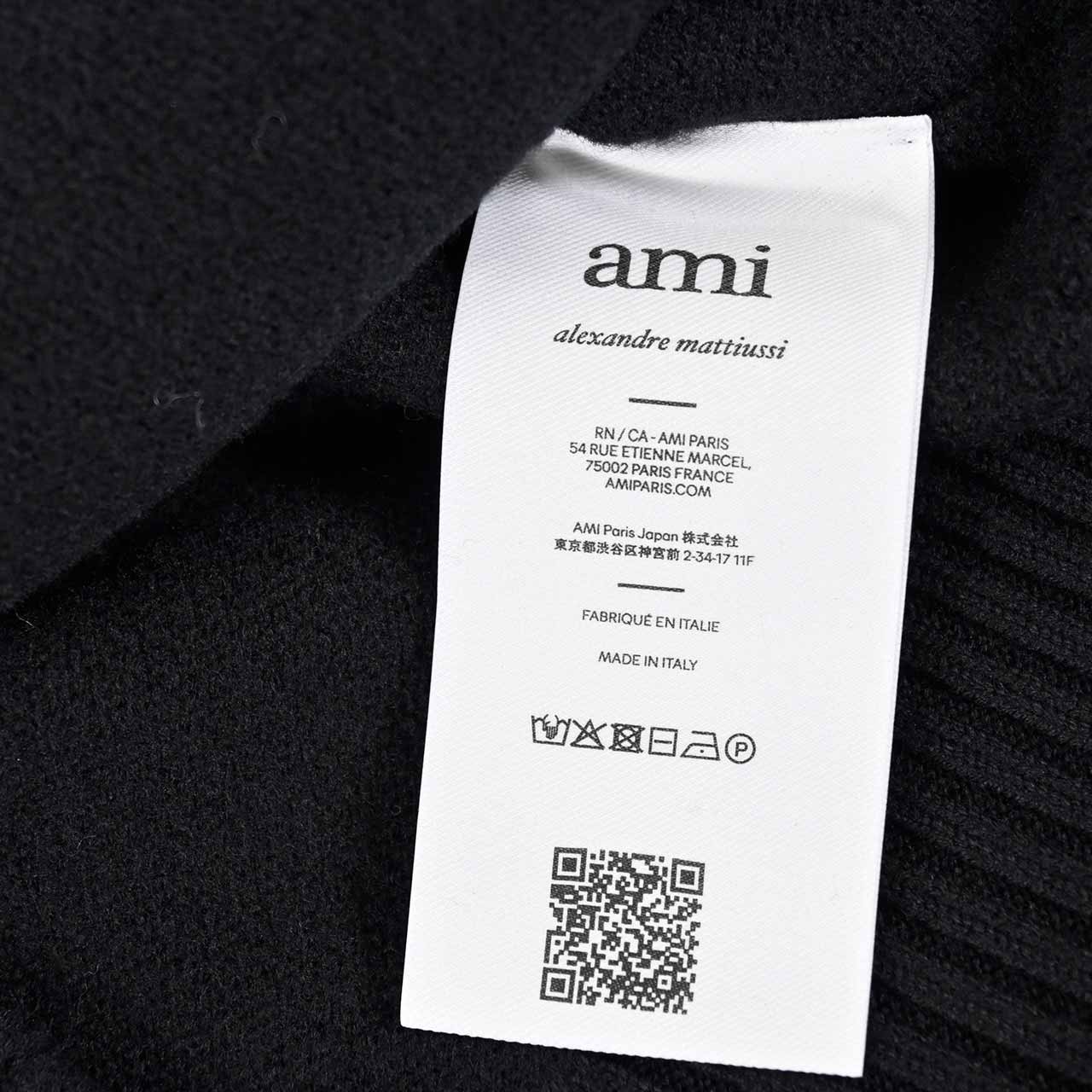 アミ AMI セーター UKS838.018 009 ブラック メンズ