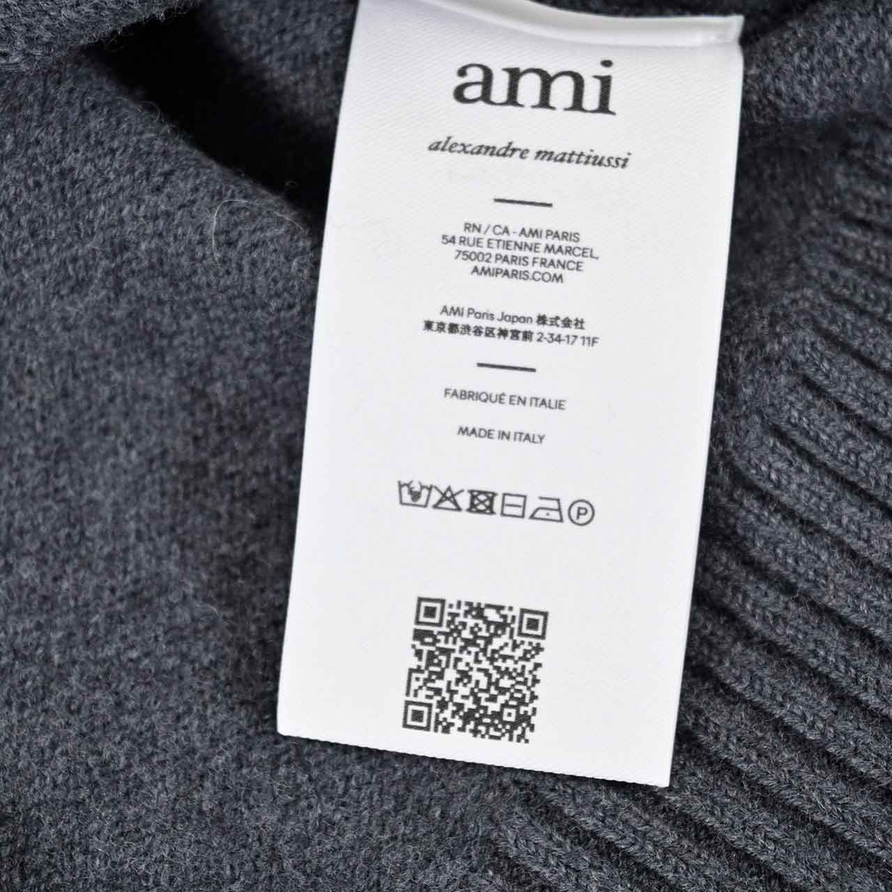 アミ AMI セーター UKS838.018 084 グレー メンズ