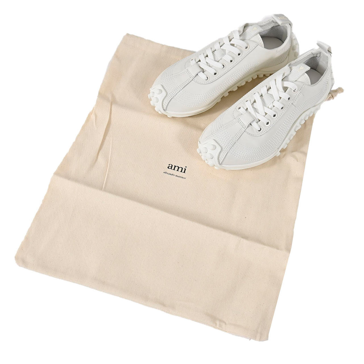アミ AMI スニーカー USN505.AL0146 100 ホワイト メンズ2026SS 2026年春夏新作