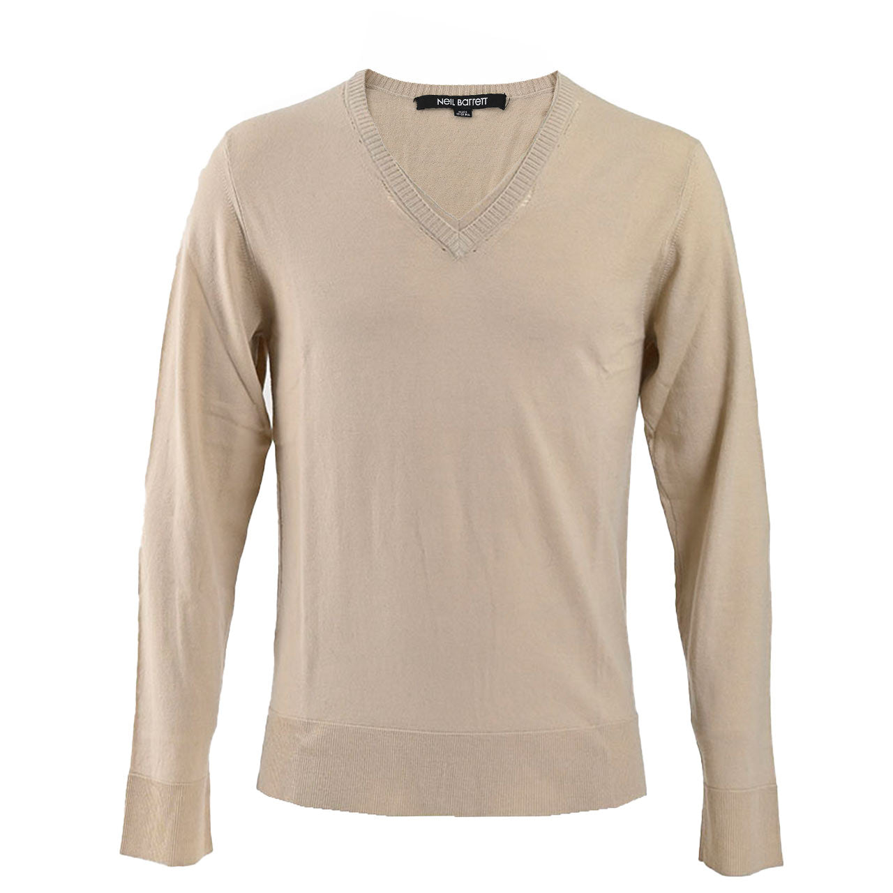 【期間限定SALE】 ニールバレット NEIL BARRETT Vネックニット BMA88 6609 ベージュ メンズ レディース 【ラスト1点 Mサイズ】 カシミヤ