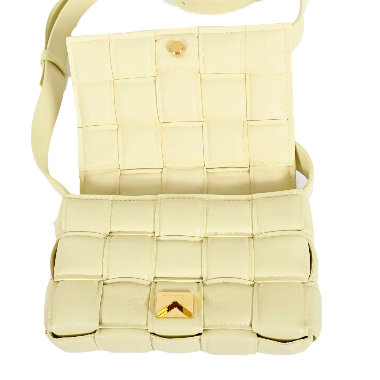 ボッテガ ヴェネタ BOTTEGA VENETA ショルダーバッグ スモール パデッド カセット 717506 VCQR1 7406 ワケアリ イエロー レディース