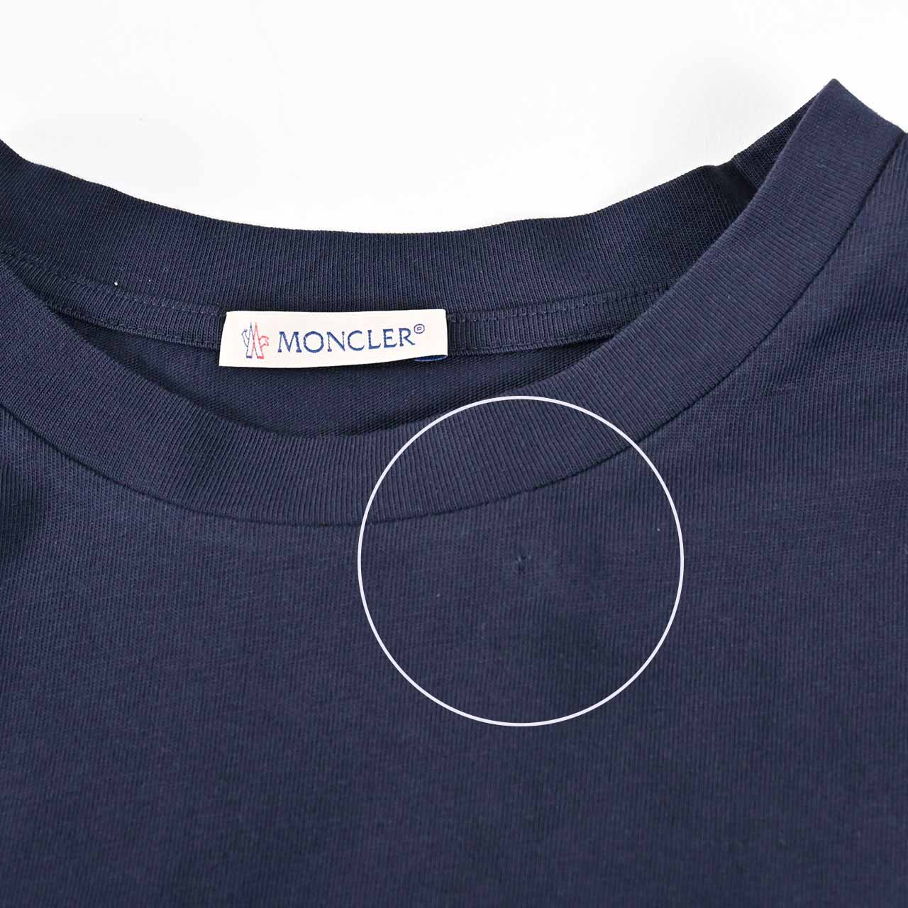 モンクレール MONCLER クルーネック半袖Tシャツ 8C00022 8390T 778 ワケアリ ネイビー メンズ