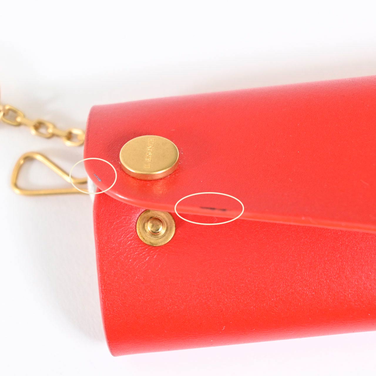 イルビゾンテ IL BISONTE キーケース SKH115 RE184H Castagno Rosa ワケアリ レッド メンズ レディース