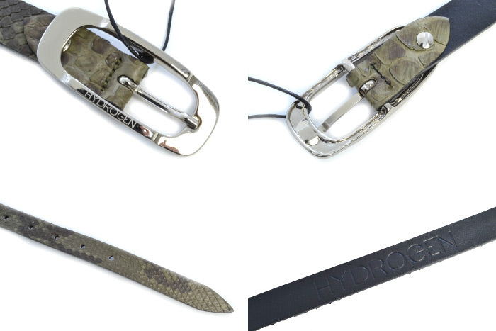 【期間限定SALE】 ハイドロゲン HYDROGEN ベルト 163905 ダークグリーン メンズ 【ラスト1点 95サイズ】 新生活応援 ギフト プレゼント