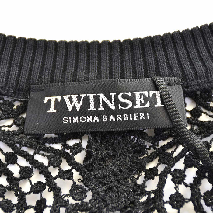 ツインセット TWIN-SET サマーニット TS732B ブラック レディース 【ラスト1点 Sサイズ】 【プライスダウン】
