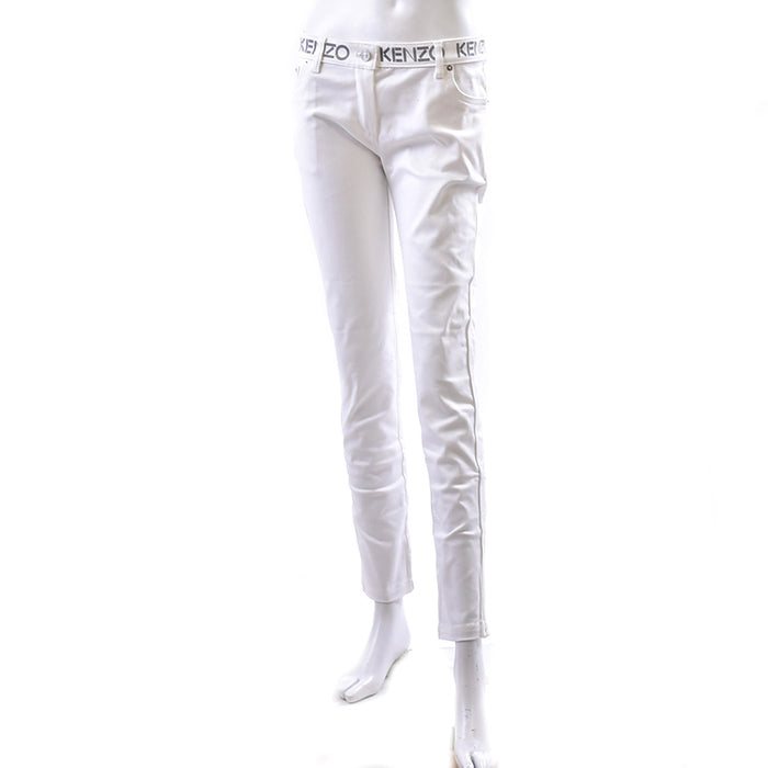 【期間限定SALE】 ケンゾー KENZO パンツ F752PA2506EH 01 ホワイト レディース 【ラスト1点 38サイズ】
