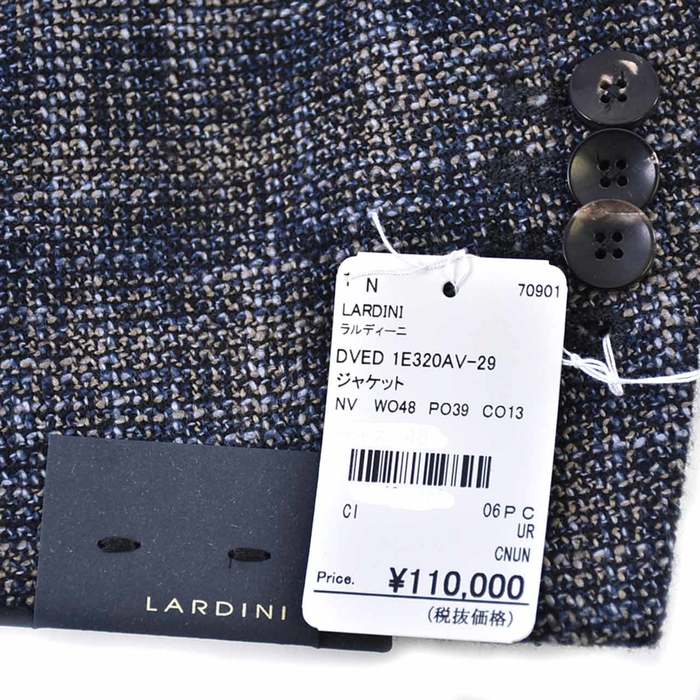 ラルディーニ LARDINI ジャケット DVED 1E320AV-29 ネイビー メンズ 【ラスト1点 48サイズ】 【プライスダウン】