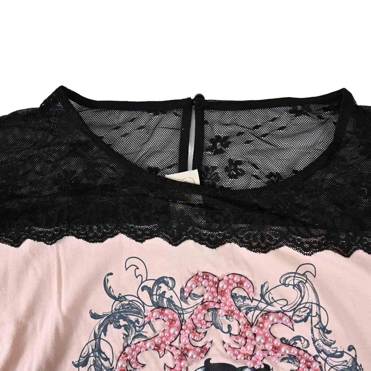 【65%OFF】 プラムス クチュール PLUMS COUTURE Tシャツ 9BWT037 PNK001 ピンク レディース 【ラスト1点 Mサイズ】