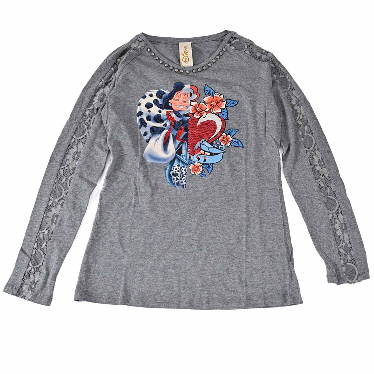 プラムス PLUMS ディズニーコラボ プリントTシャツ9DWT247S GRY028 グレー